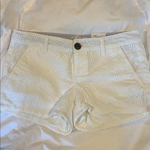 White eyelet shorts- NWT